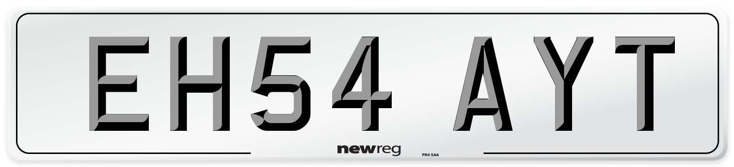 EH54 AYT Number Plate from New Reg